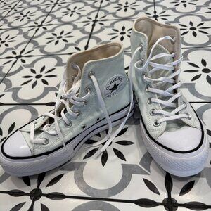 Converse Chuck Taylor All Star Lift Platform Sneakers in Mint, Size W 6.5